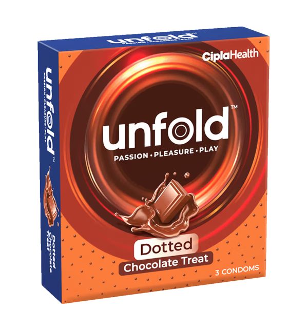 UNFOLD CHOCOLATE DOTTED CONDOM